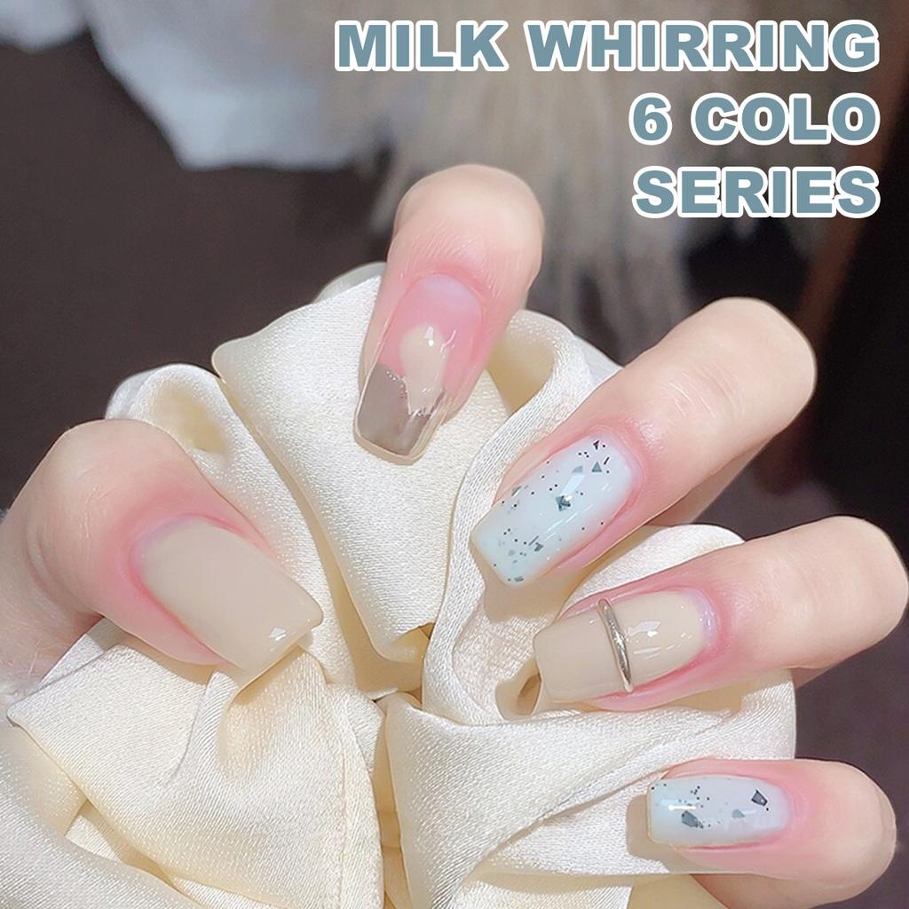 Pastel Gel Nail Polish Spring Summer Macaron Candy Starlight Fragments Soft Gel Polish Semi-permanent Varnish