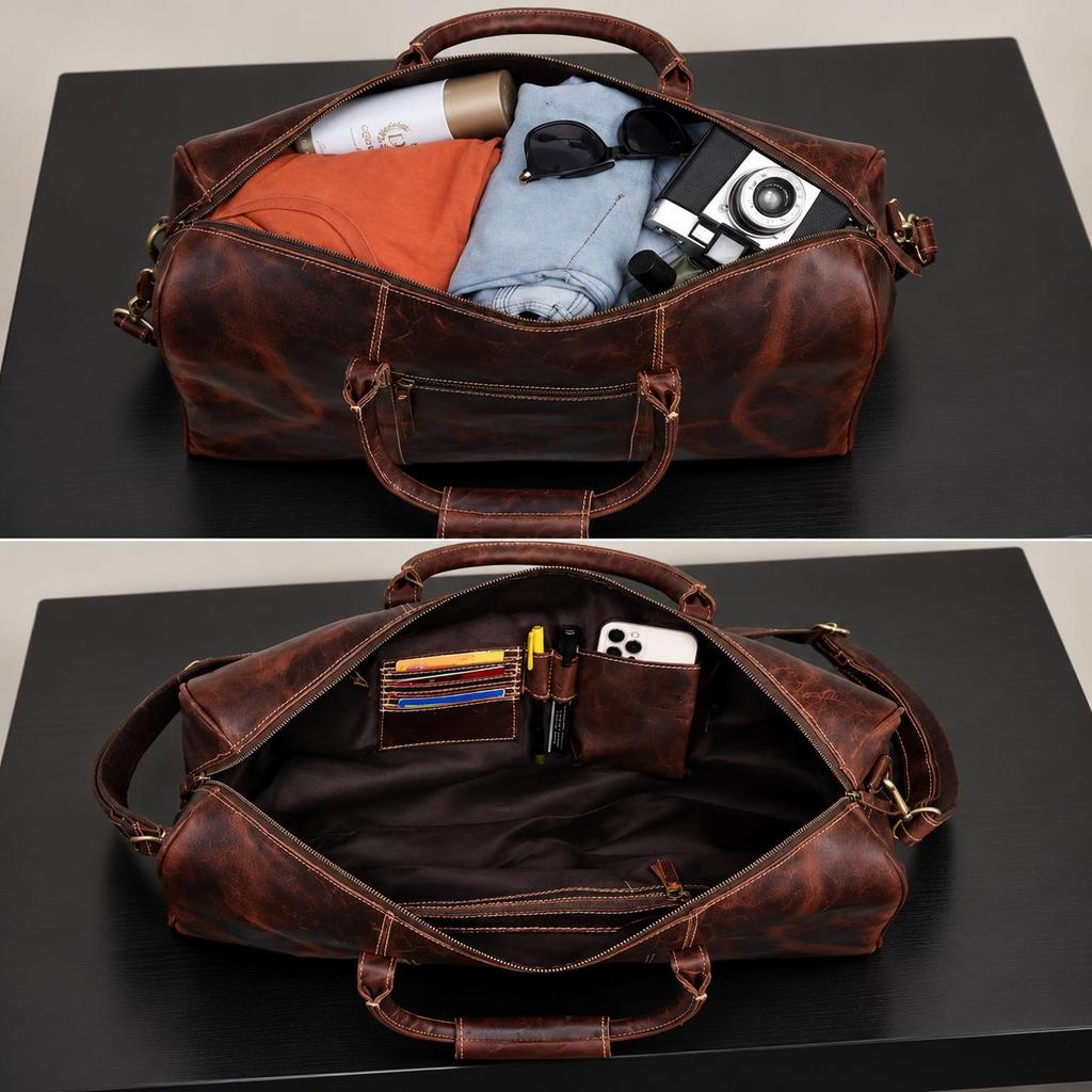 Leather Duffle Bag, Leather Weekender Bag/Leather GYM Holdall/Overnight Bag For Men/Personalized Christmas Gift For Him Her