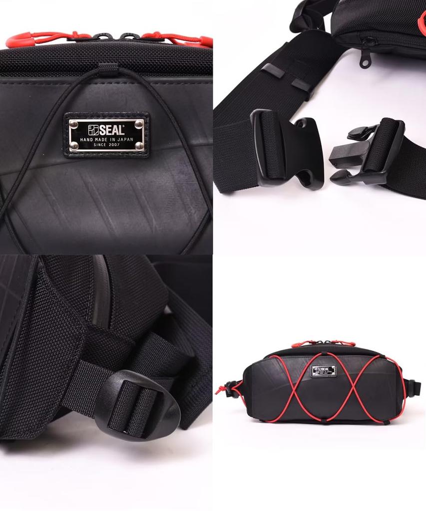 SEAL Elastic Bodybag Body Bag Waterproof Shoulder Bag Waist Bag Bike Crossbody Bag Men's PS-214BK