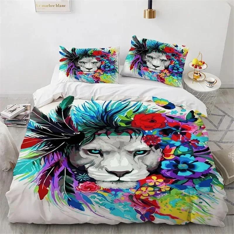 3D Wolf Fox Elk Wild Animals Bedding Set 3D Printed Suitable For Bedroom Duvet Cover Set With Pillowcases Kids Home Textile