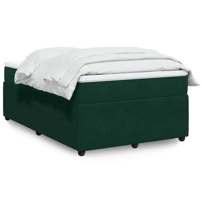Maison Exclusive - Sommier à lattes de lit et matelas Vert foncé 120x200cm Velours