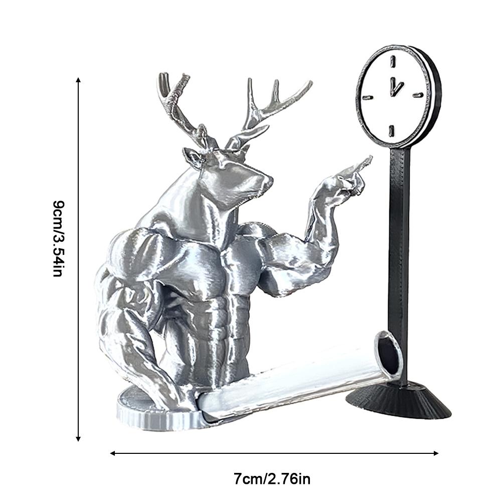 Creative Articulated Figure Tungtungtung Sahur 3D Printing Wood Stick Man Figurine Desktop Arm Movable Action Figure Collectible