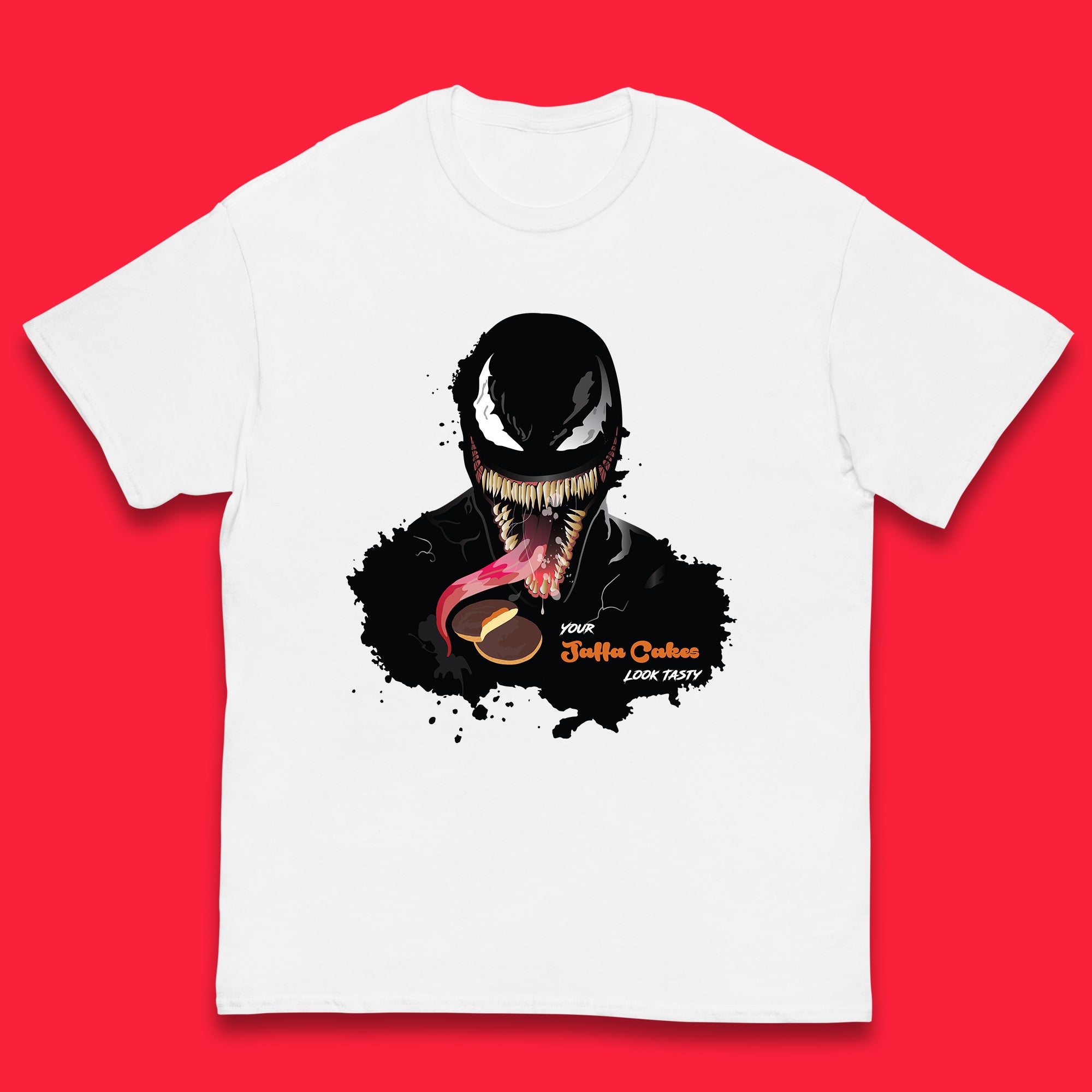 Venom Your Jaffa Cakes Look Tasty Marvel Avengers Venom Face Marvel Comics Movie Character Kids T Shirt 150