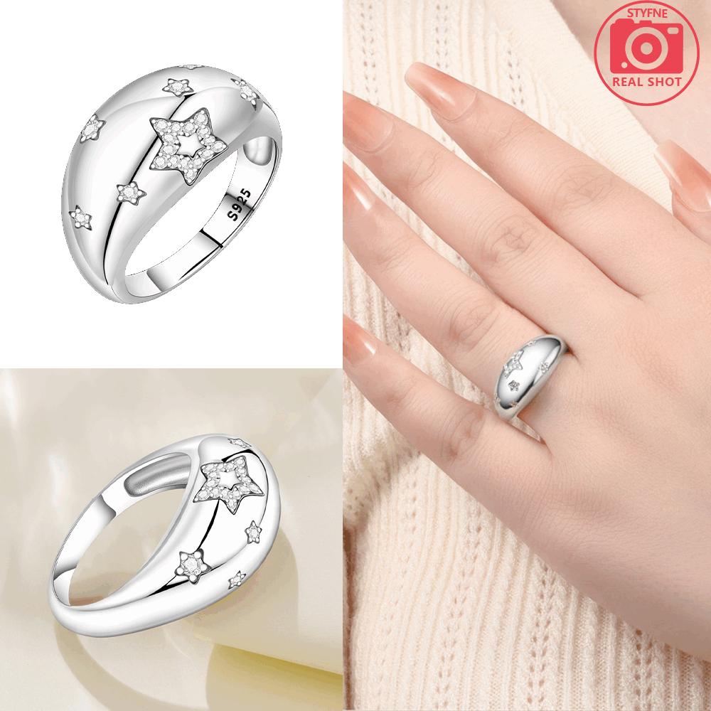 Unendliche Liebe Schmuck Schwarz & Rosa Herz Glänzende Zirkon Ringe Mode Neu 925 Silber Damenringe für Valentinstagsgeschenk