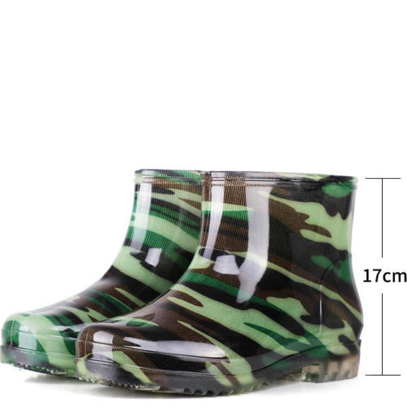 Farming Autumn Winter Print Men's Rain Boots Camo Plastic Fishing High Quality Outdoor On Offer Water Garden Gumboots Male Shoes