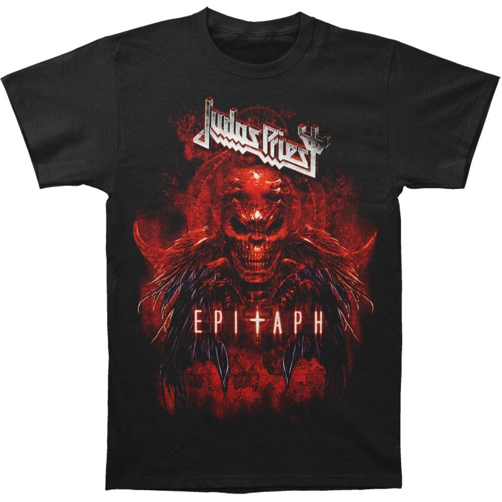 Men s Judas Priest Epitaph Red Horns T-shirt Large Black L