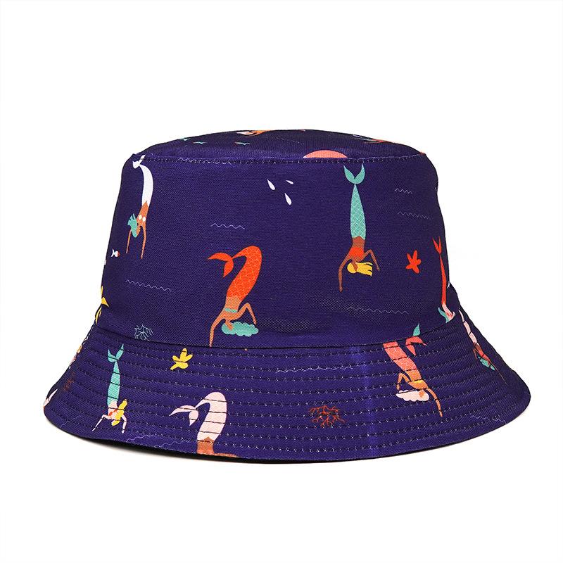 New Arrival Summer Sun Protect Woman Man Unisex Reversible Printed Cactus Bucket Hat