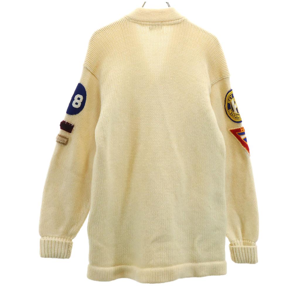 HONOR MADE 50s Vintage Lettered Long sleeve V-neck Letter knit cardigan Men's Used