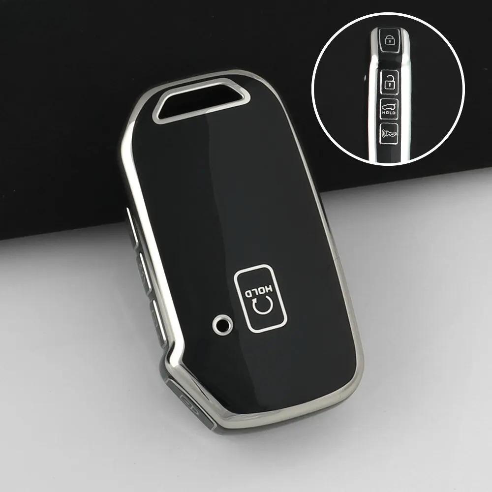 TPU Car Key Case Shell Fob Cover Keychain For Kia Ceed Cerato Forte NIRO Seltos Sorento Soul Sportage Telluride K5 Keyless