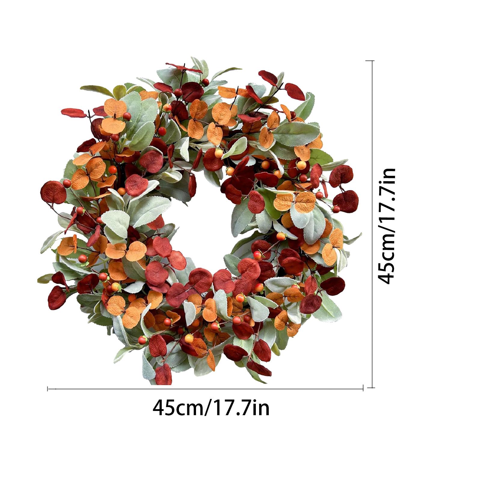 

День благодарения Осенняя Ягодная Подвеска на Дверь Цветочный Венок Крыльцо Украшение для Дома Цветочный Венок Yannew Искусственный Цветок