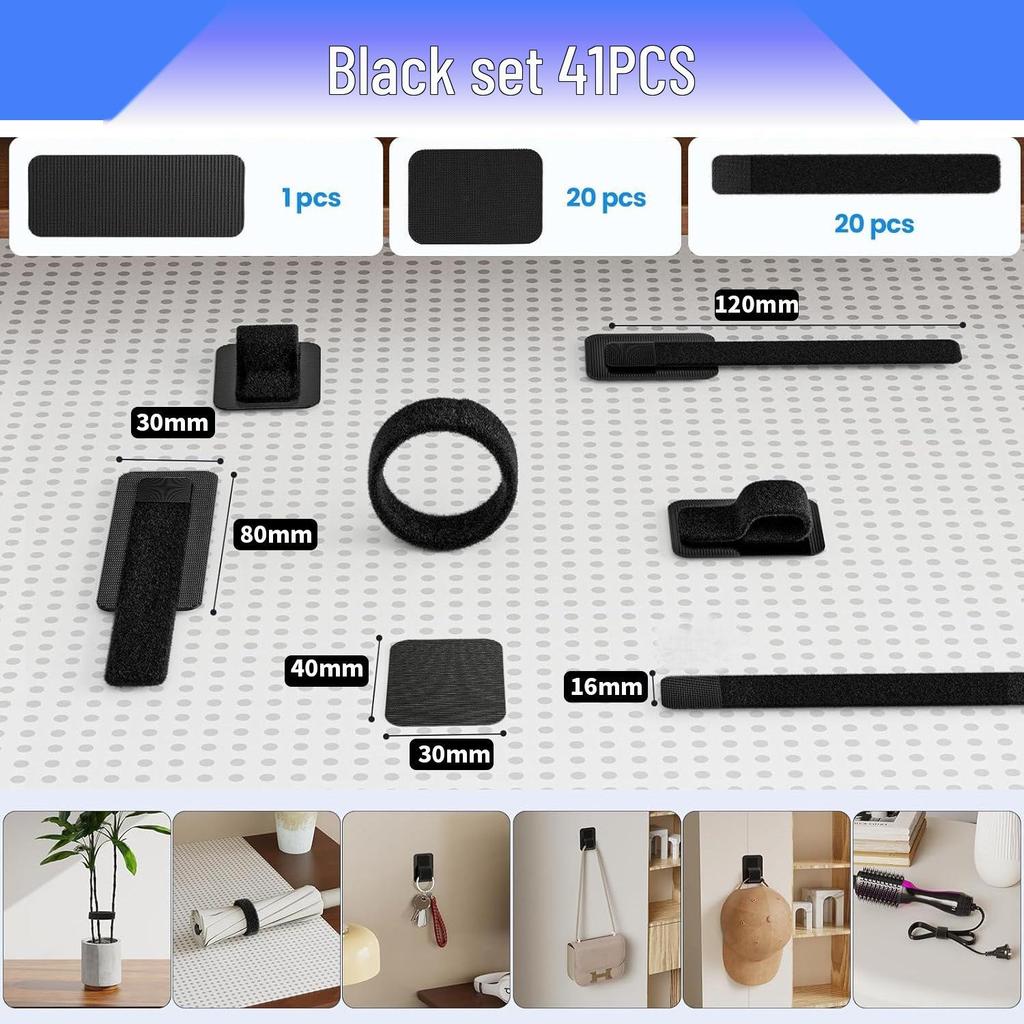 Cross-border High-Adhesive Cable Organizer Set with Detachable Magic Sticker