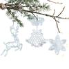1Pc Deer Atmosphere Seven Colors Christmas Tree Pumpkin Carriage Acrylic Pendant Hang Christmas Decorations Snowflake