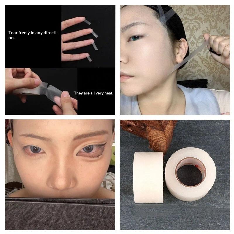 5 Roll Facial Tape Breathable Professional Cosplay Makeup Tape Transparent Lift Wrinkles Double Eyelid Tape Makeup Tool