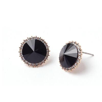 Honrap Earrings Silver Needle Women's Crystal