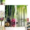 Japanese Zen Blackout Curtains   Asian Lotus Bamboo Zen Stone Floral Spa Plant Rustic Window Drapes   for Living Room Bedroom 42