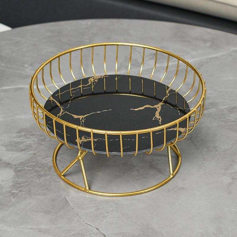 Metal Wire Fruit-Basket Fruit Bowl Modern Fruit-Basket for Vegetable-Snack-Countertop Metal Fruit Tray Table-Centerpiece