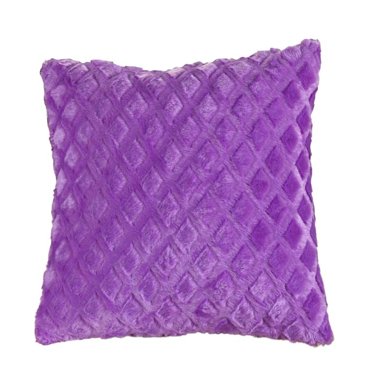1Pc Plush Thick Lattice Pattern Sofa Pillowcase Soft Cushion Covers 43x43CM Couch Pillow
