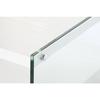 Table basse - Verre Bois MDF - Blanc - 130 x 65 x 35,5 cm