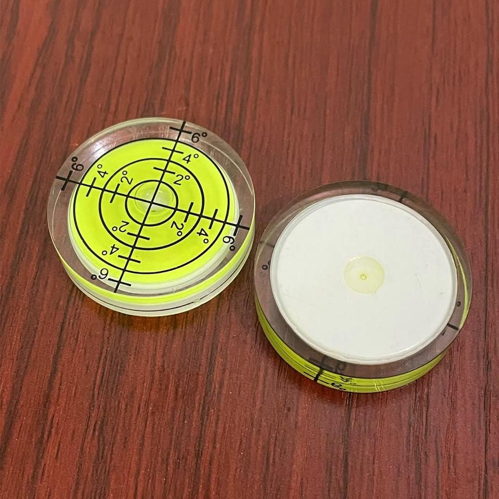 6Pcs Circular Bubble Spirit Levels RV Levelers 32mm RV Standard Levels Leveling Tools for Travel Trailer, Turntable, Phonograph, Camera, Tripod