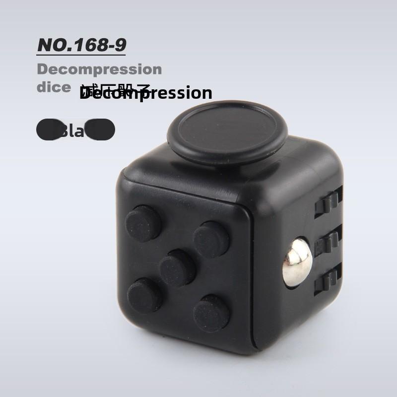 Unzip The Dice with Rainbow Patterns - Rainbow Stress Relief Dice with Six Faces. Anti-anxiety Finger Cube black