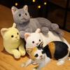 Cute And Cuddly Cat Plush Toy Realistic Animal Stuffed Doll For Kids Perfect Birthday Gift