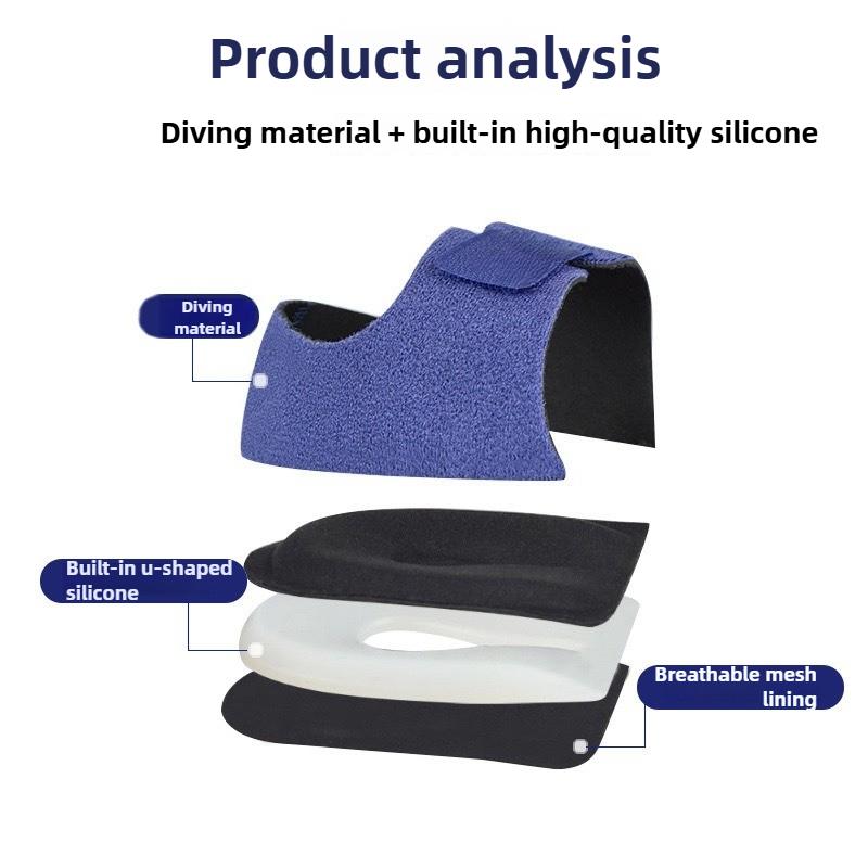 Breathable Heel Brace With Gel Pads Hook And Loop Fastener For Women And Men Comfort Support