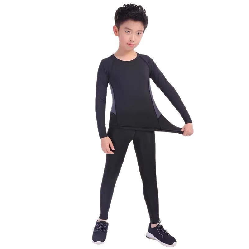 Girls' Warm Quick-Dry Sports Base Layer Set - Winter Training Suit for Basketball & Football