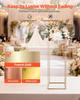 Wedding Flower Stand, 10PCS 80cm Column Flower Stand, Floral Stands with Metal Laminate, Gold Rectangular Floral Display Rack for Wedding, Party,