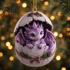 Christmas Tree Hanging Decoration Baby Dragon And Egg Ornament, 2D Flat Acrylic Fantasy Ornament Decoration, Pendant for Xmas Tree, Home Party