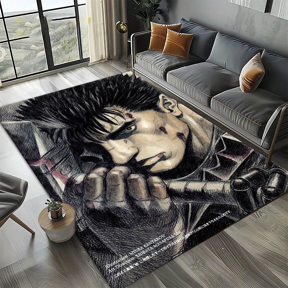 Tappeto Tappeto Artistico Cartoon Anime Giapponese 3D B-Berserk per Decorazione Soggiorno Casa Camera da Letto Divano Regali Tappeto per Area Bambini Tappetino Antiscivolo