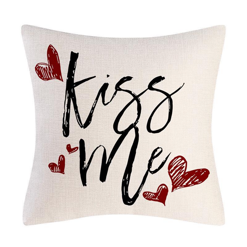 Valentine's Day Pillowcase New Simple Love Party Cushion Pillowcase Home Sofa Decoration Pillowcase