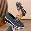 Plus Size 36-43 Wedges Women's Casual Shoes High Heel Chain Comfortable Solid Color Work Shoes Slip on Loafers Daily Office Wear