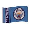 Manchester City FC Wordmark Stripes Flag