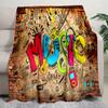 Guitar Print Blanket Soft Comfortable All Seasons Suitable Sofa Office Nap Travel Birthday Gift Christmas Present