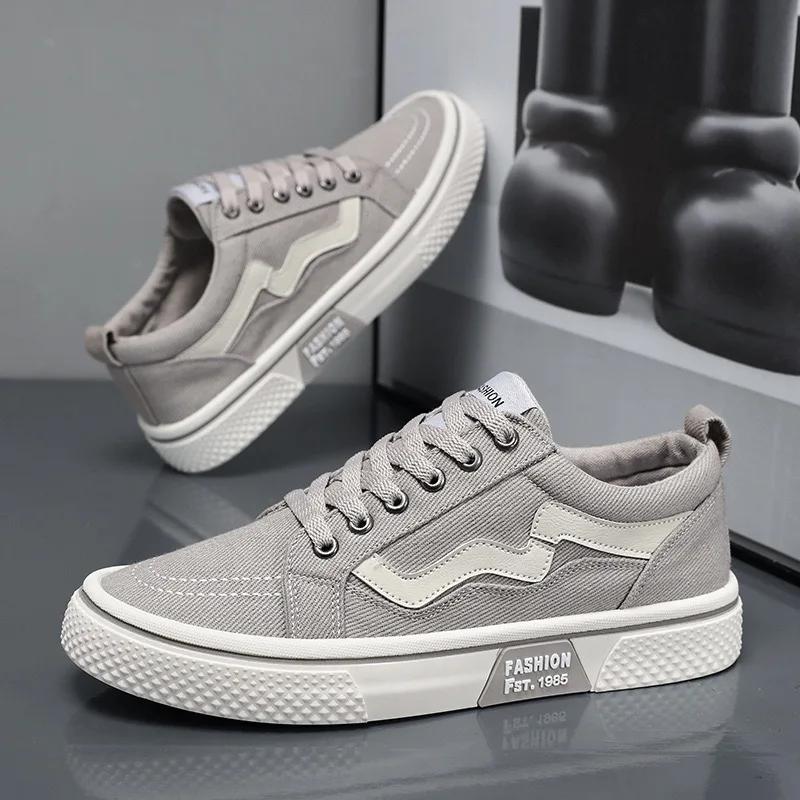 Men's Canvas Shoes Outdoor Casual Sneakers Fashion Board Shoes for Men Non-slip Platform Vulcanized Shoes 