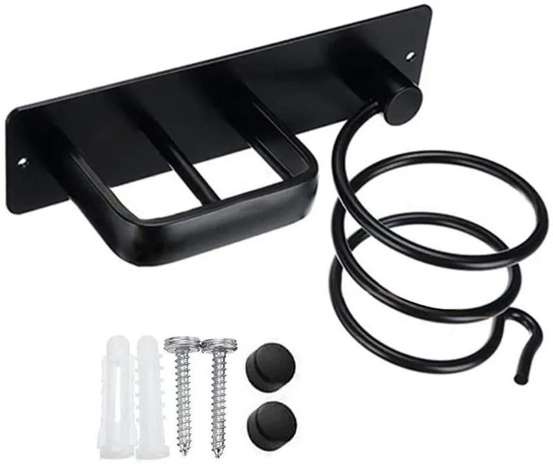 Hair-Dryer Bracket Bathroom Household Aluminum Bolt Inserting Type Storage Rack Hair Straightener Multi-Functional Storage-Rack