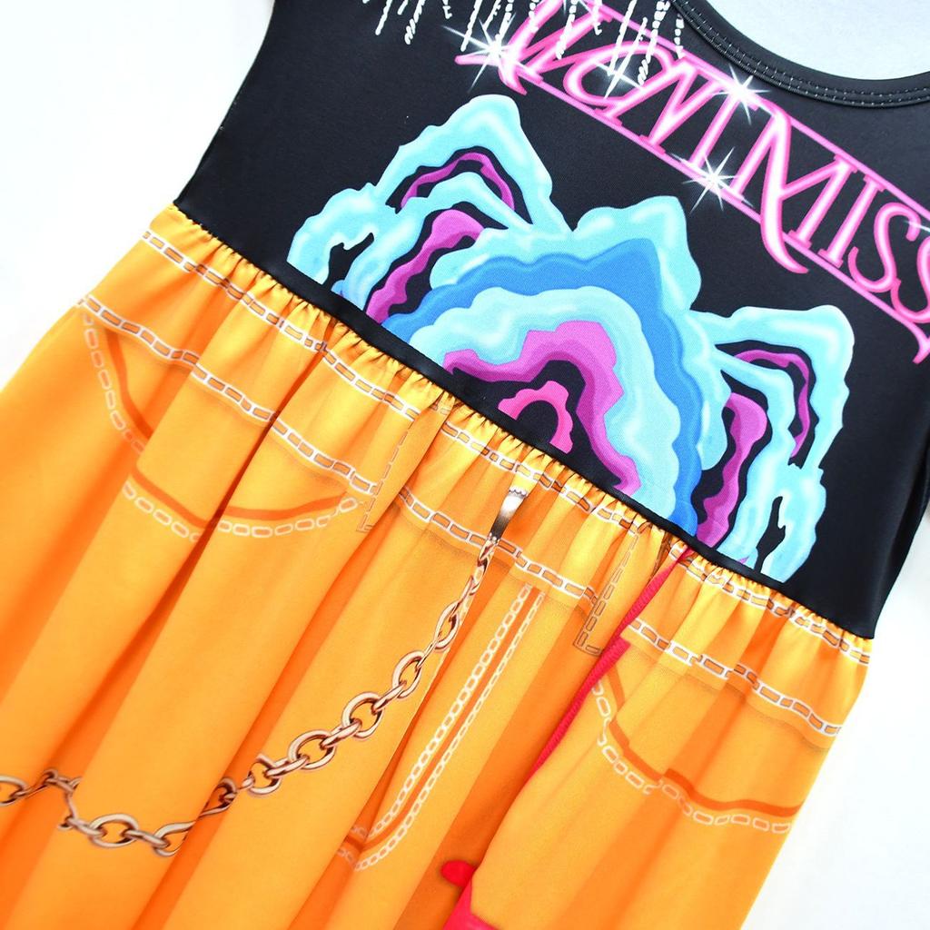 New Children's Dress Cosplay Witch Hunting Group Performance Outfit  Flying Sleeves Long Sleeved A-line Skirt Fashionable Cute Comfortable Dress