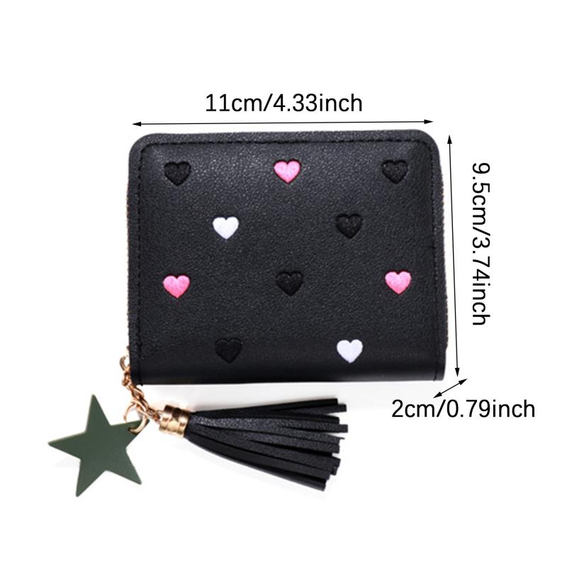 Women's Fashion Wallet Bag Mini Credit Card Holder Money Clip Short Cute Small Coin Purse