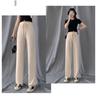 Women's Summer Plaid Ice Silk High-Waisted Wide-Leg Drape Pants