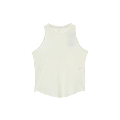 Dri-Fit Swoosh Okrúhly výstrih Úzky strih Pohodlný Jednofarebný Tielko Dámske topy Krémovo biela HQ0621133