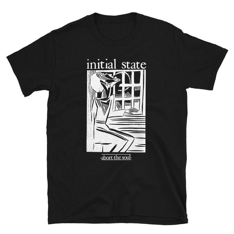 

230 Gsm 100% Cotton Initial State Abort The Soul Shirt 3XL чорний
