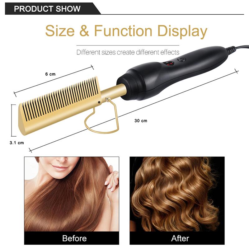 Heating Comb Electric Blow Brush Hairdressing Styling Tools for Man Beard Women Hair Hot Heating Comb Gifts