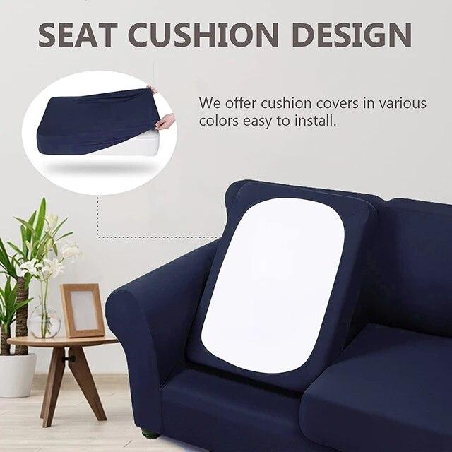 Stretch Sofa Slipcovers Sofa Seat Cushion Covers for Washable Furniture Protector Sofa Cover for Living Room with Elastic Bottom