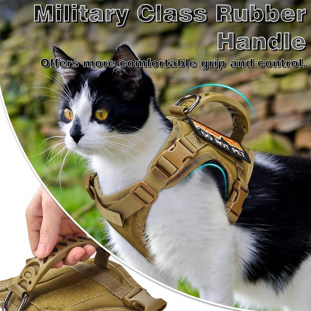 Tactical Puppy Harness For Small Dogs Adjustable Cat Harnesses Vest For Military Service Dogs Training Kitten Cat Accessories