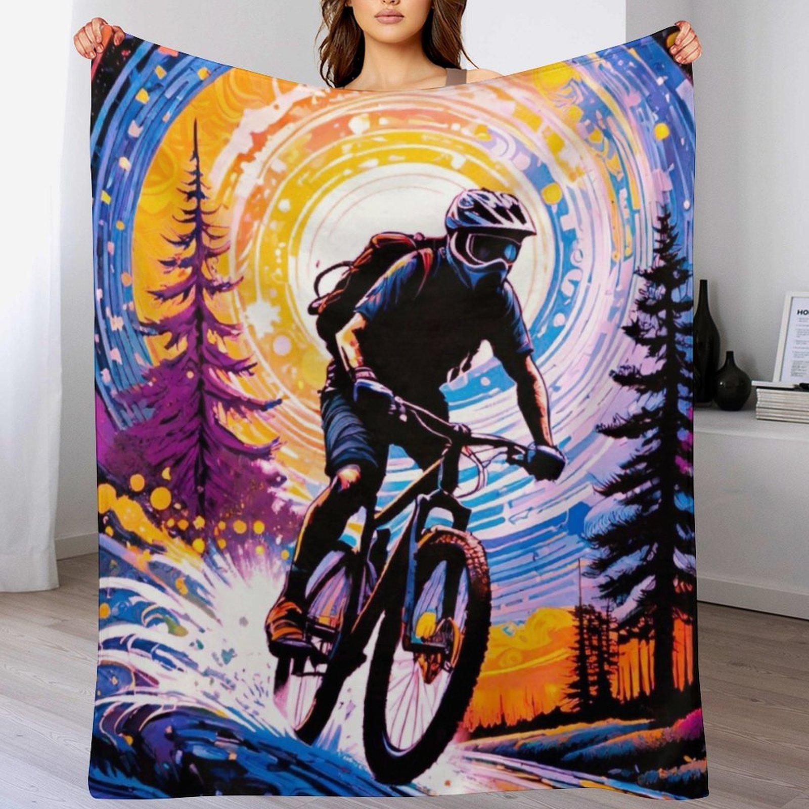 

MTB Shredder aSending Ita Throw Blanket Soft Bedroom Blanket for Night Sleeping 102x76cm(40x30in)