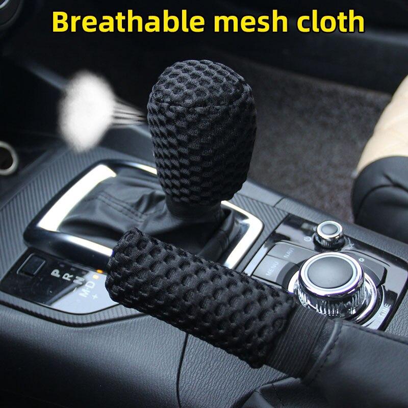 Car Supplies Flash Diamond Encrusted Plush Leather Cloth Art Breathable Handbrake Set File Handle Set GM Interior Supplies