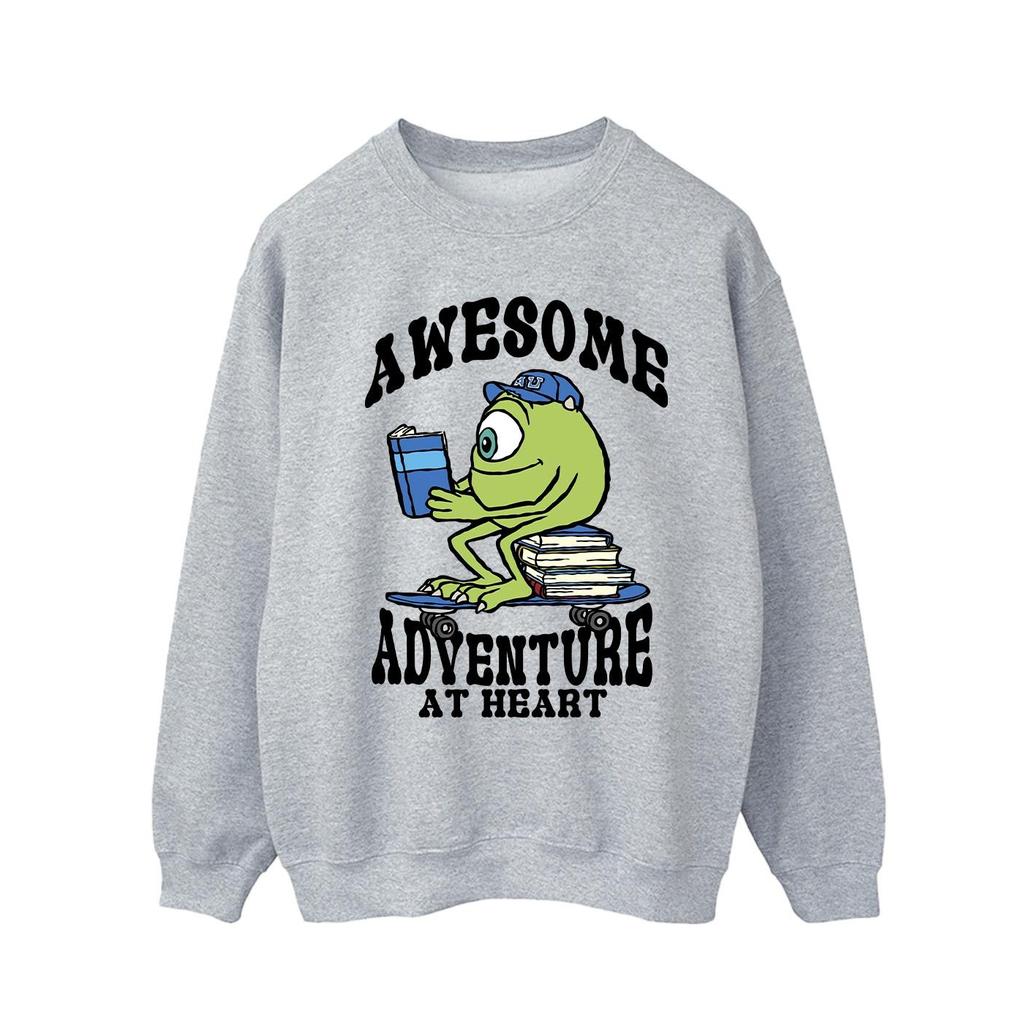 Monsters Inc Mens Reading Awesome Mike Wazowski Sweatshirt