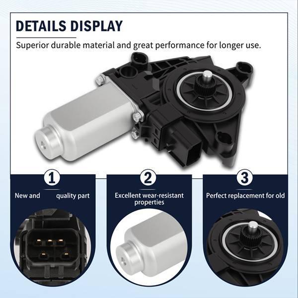 Front Right Passenger Side Metal Window Regulator Motor, 1 Piece, Picture Color, Fits 30. None