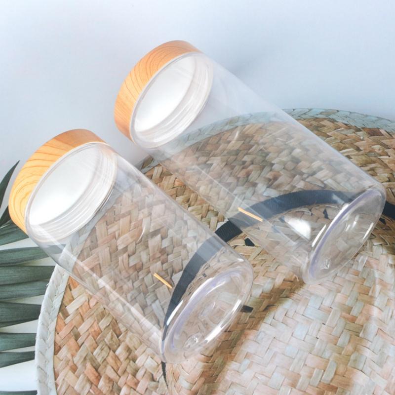 Face Cream Storage Jar Plastic Jars Round Clear Cosmetic Container with Lids, Eternal Moment Slime Jars Travel Storage