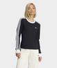 Adidas 3-Stripe Long Sleeve Slim Fit T-Shirt - Black:White / Kd7964